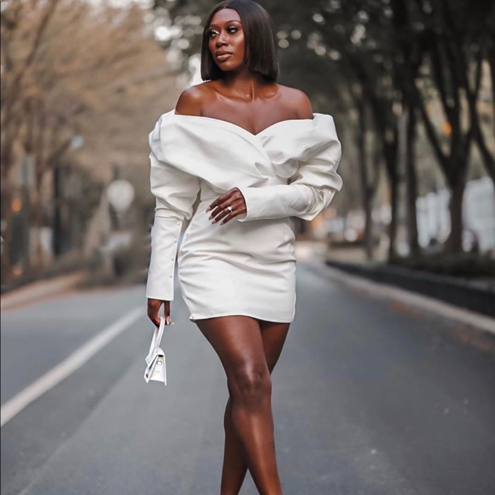 Little white LS dress